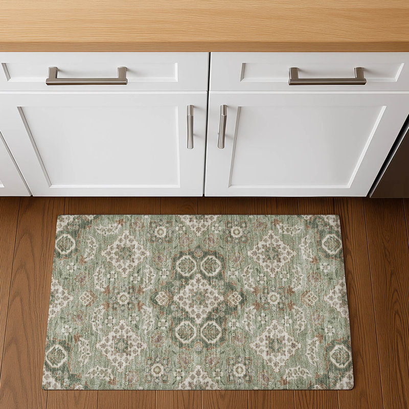 Premium Machine Washable Xamiera AMF1853 Global Rug, Rectangle 1'8" x 2'6"