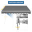 Dakota Fields Polyester Cover Retractable Patio Awning-37093845-37093841