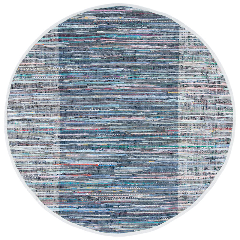 Tapis en coton tissé à plat Fanshawe, Rond 6 pi