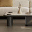 Table basse rectangulaire en bois manufacturé noir