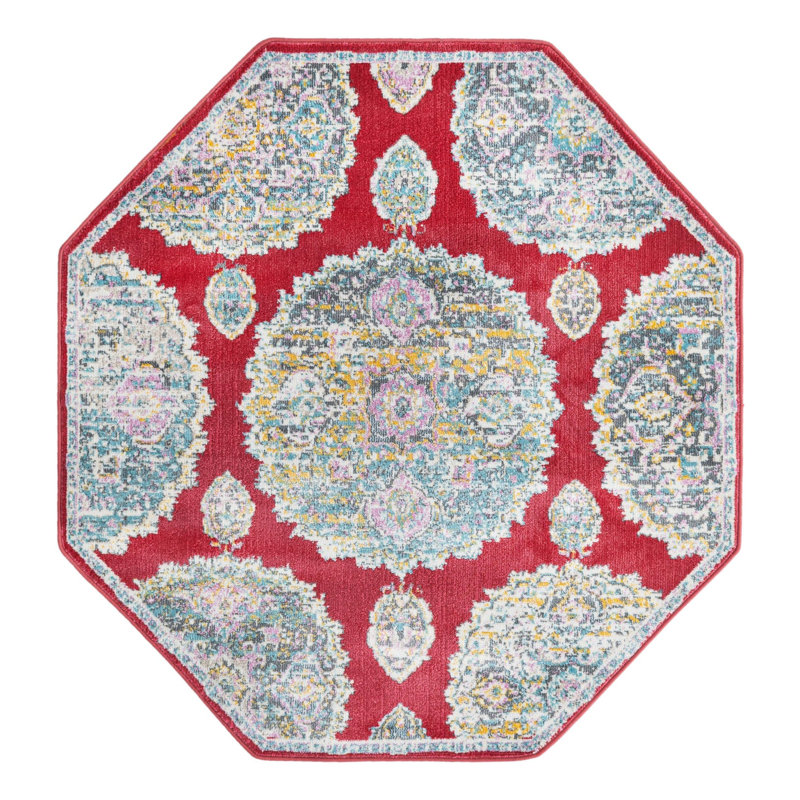 Paragon Floral Indoor Rug, Octagon 4' x 4'