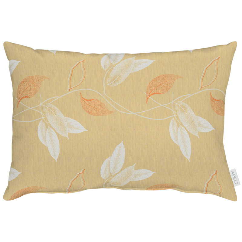 Floral Cushion Cover Cushion, 40 x 60cm, Orange/Beige