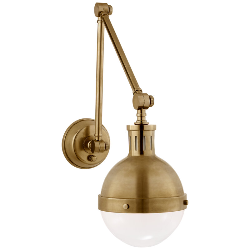 Thomas O'Brien Hicks Library Light, Hand-Rubbed Antique Brass