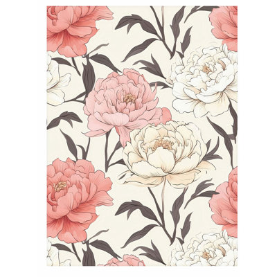 Impression florale sans cadre