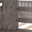 Lit superposé gris antique avec maisonnette et lit simple au-dessus de pleine grandeur, construction en bois massif pour garde-corps en bois, loft, pin