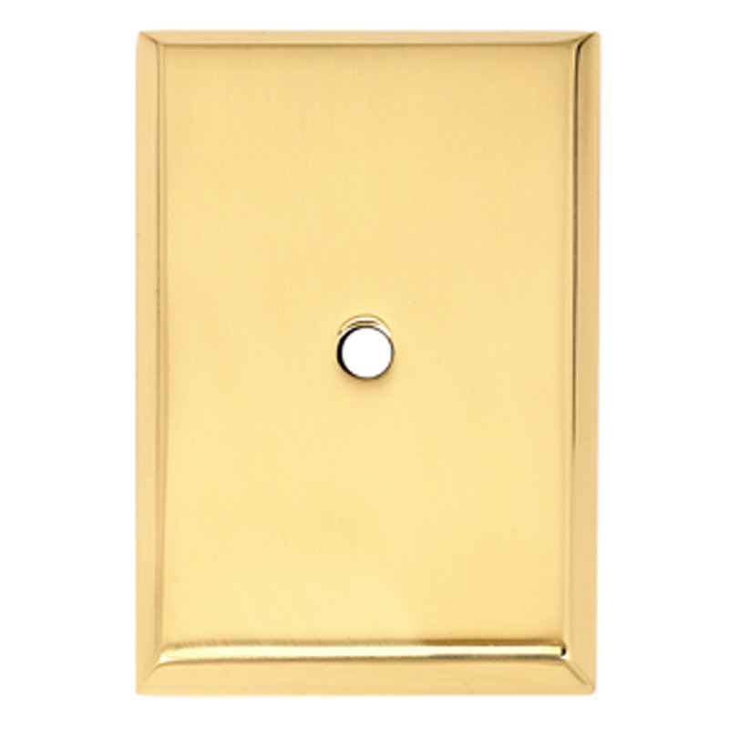 Metal Knob Backplate, Polished Brass