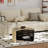  Modern Rotating Coffee Table with Tempered Glass top tabletop and Storage, Spinning Round Accent Table with Dual Layer Design for Living Room, Bedroom-94917786
