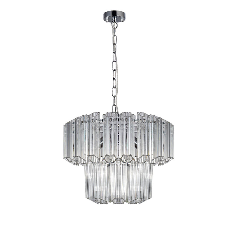 Akkie 4 - Light Crystal Chandelier, Polished Chrome