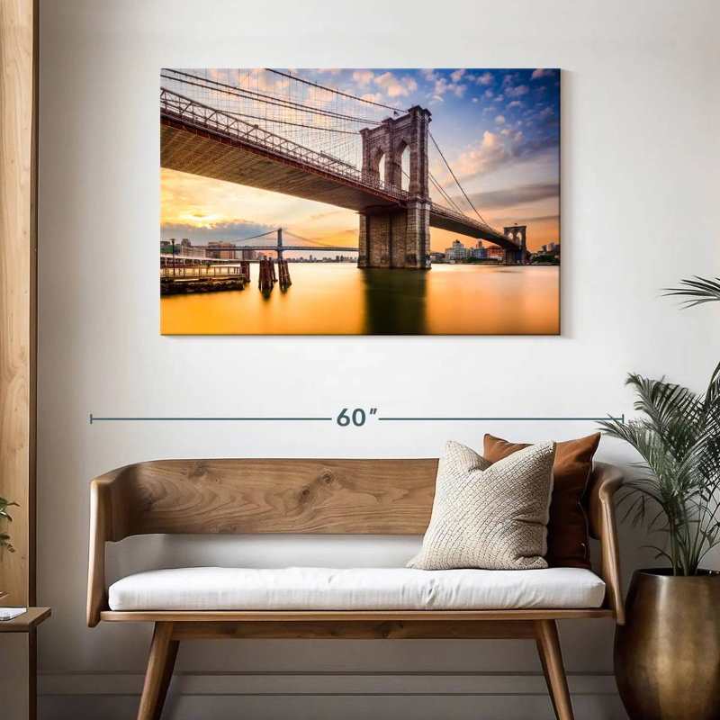 Lilie NY East River Bridge, H 30 po x l 45 po