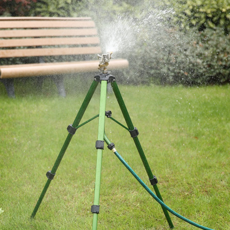 Garden Sprinkler with Tripod Base Adjustable 360 Degree Rotating Large Area Irrigation