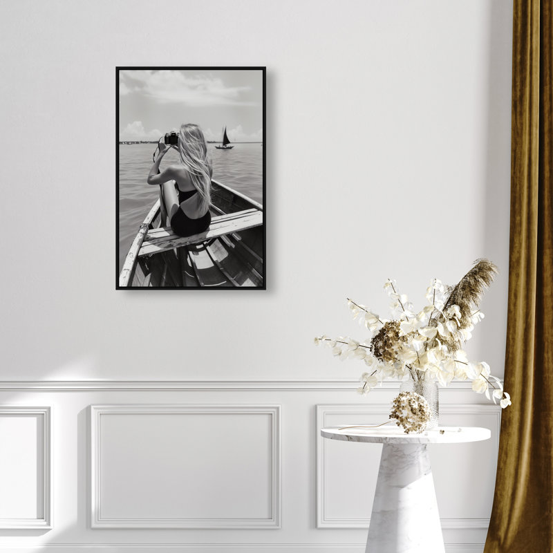 Frame Of Solitude Print by Oliver Gal, 46"H x 31"W, Black Floater Frame