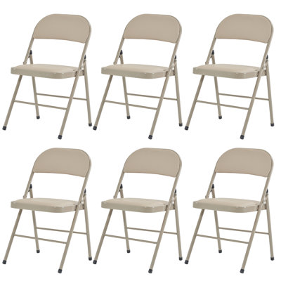 Ensemble de chaises pliantes rembourrées en vinyle Lewelling