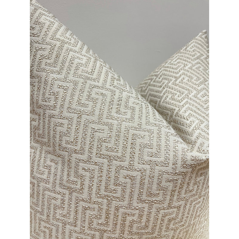 Abstract Square Cushion Cover, Beige
