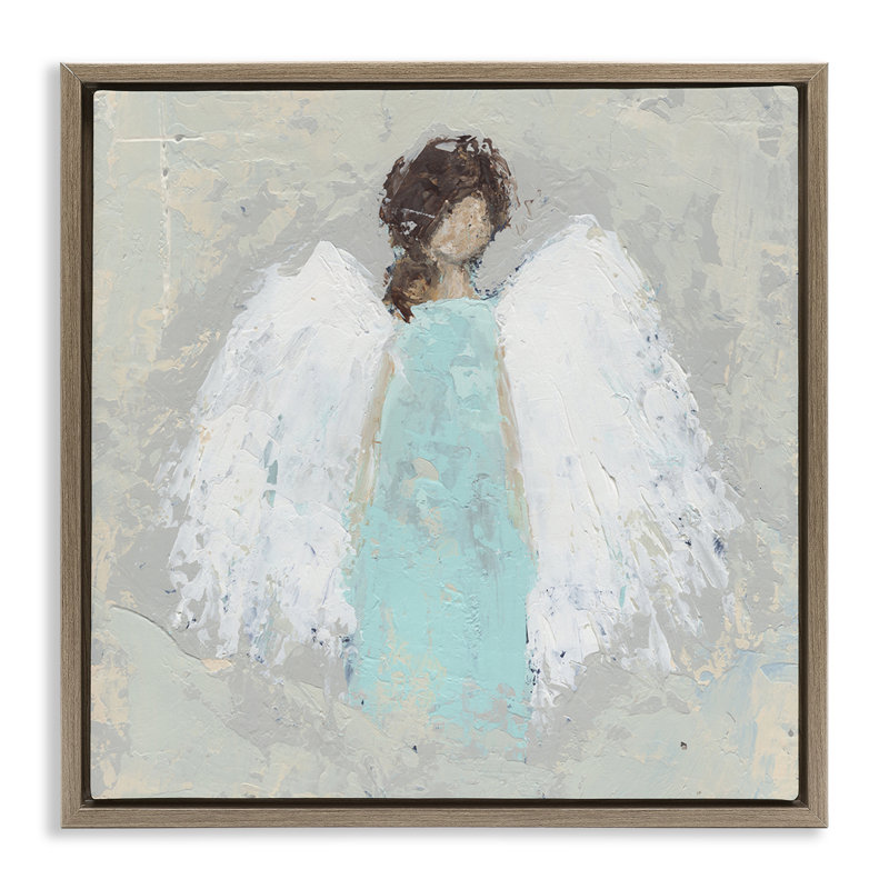 Cadre flottant Soft Angel Impression, design par Cassandra Cushman, Cadre flottant orme Montalcino, H 18 po x l 18 po