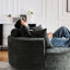Fauteuil pivotant à 360 degrés Fluffy Chenille