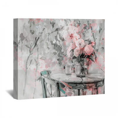 Fleurs sur toile tendue - décoration murale florale