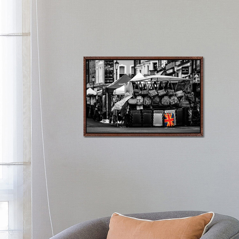 Carnaby Street by David Gardiner - Print on Canvas, 66.04 cm H x 45.72 cm W, Brown Framed