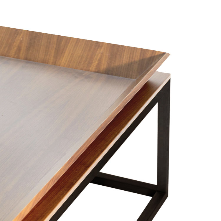 Le Solid Wood Top Coffee Table, Oak, Oiled Bronze