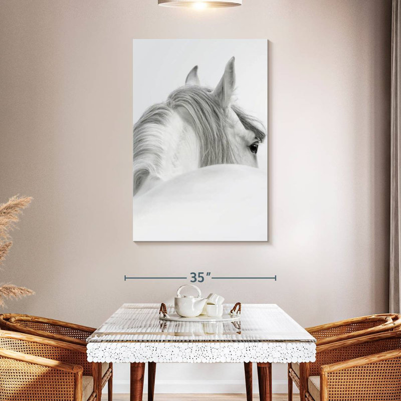 Brampt Gray Haired Horse, 48" H x 32" W