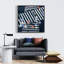 Industrial Blue Woman Framed Canvas | Main Street Home Decor