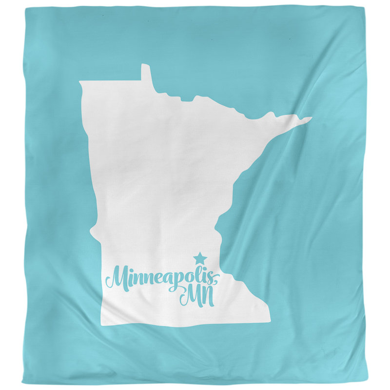 Housse de couette minneapolis mn-polyester brossé, grand (88 x 88), noir, Microfibre, Housse de couette simple TG