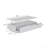 47.2" Rectangular LED Lights Coffee Table With 2 Drawers-114232610