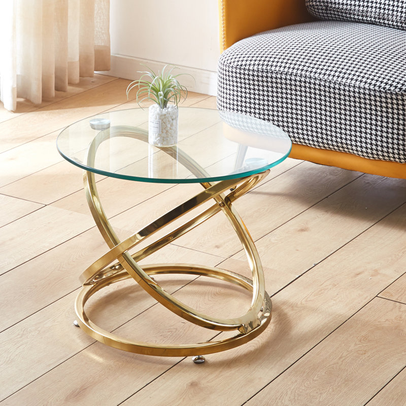 Aarran Abstract Coffee Table, Gold 