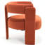 Fauteuil d'appoint orange moderne avec velours lisse, pieds réglables, structure pour le confort de la chambre à coucher, capacité de 300 livres,