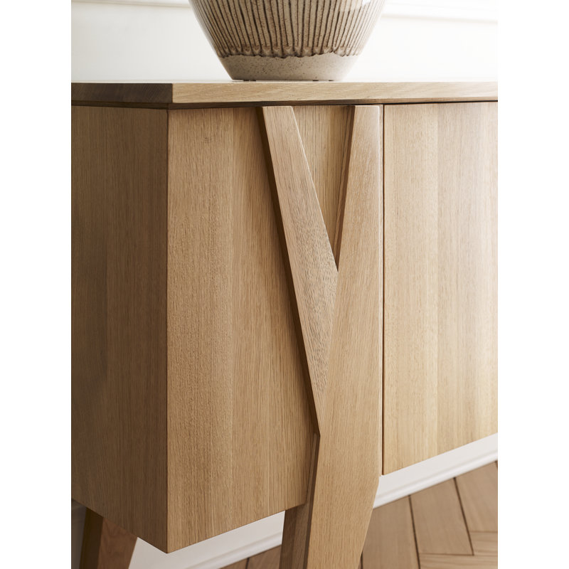 Yarrow 70.5 in. W Solid Wood Sideboard, Natural