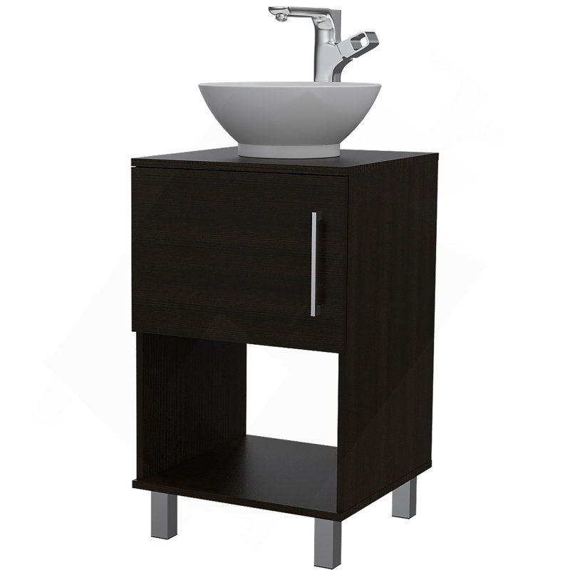 Ensemble de meuble-lavabo simple pour salle de bain, noir