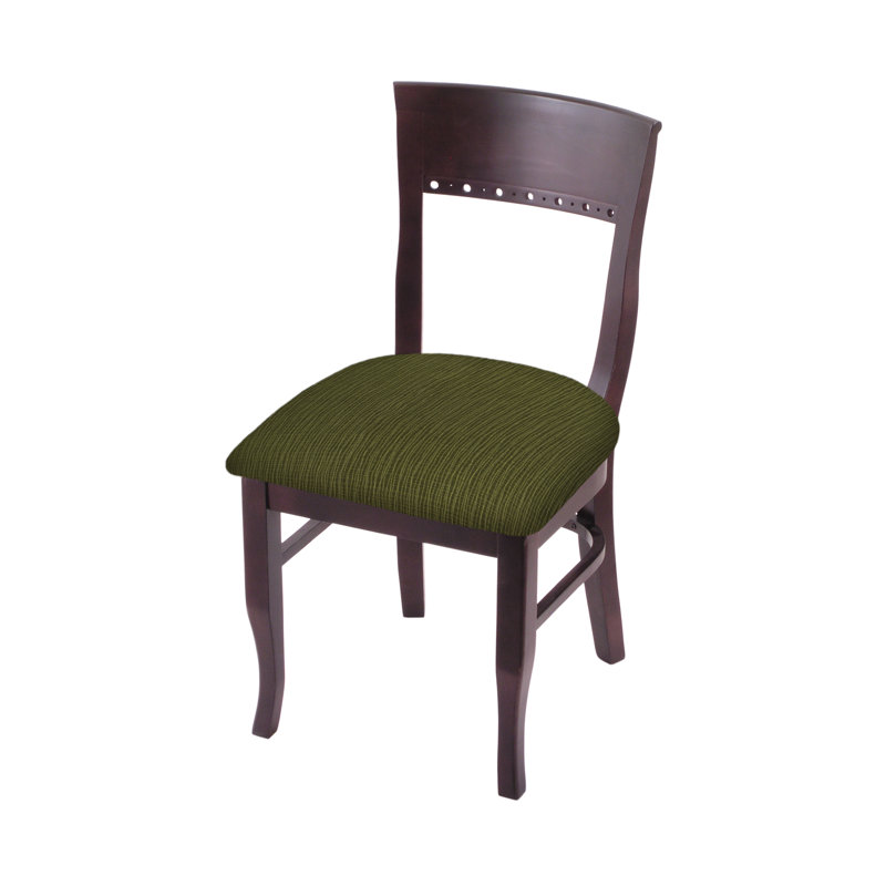 Hampton 19.25'' H Upholstered Beech Side Chair, Dark Cherry, Graph Parrot