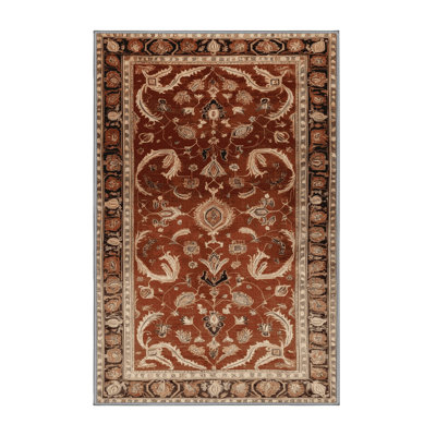 Machine Washable Persian Brown Area Rug