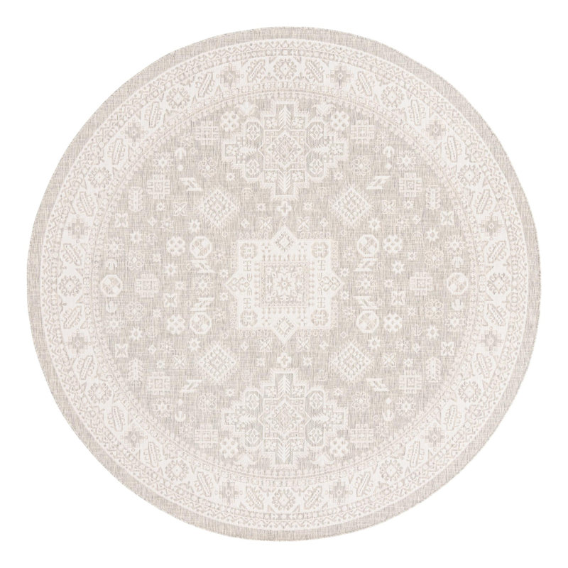 Danera Geometric Indoor / Outdoor Rug, Round 10'