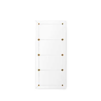 Rosette Flat Beveled Wall Mirror