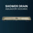 Oceanic 36"x2 3/4"x7/8" Shower Drain, Marine-grade 316 Stainless Steel, Grid Cover, With Hair Strainer and Adjustment Feet-114903739