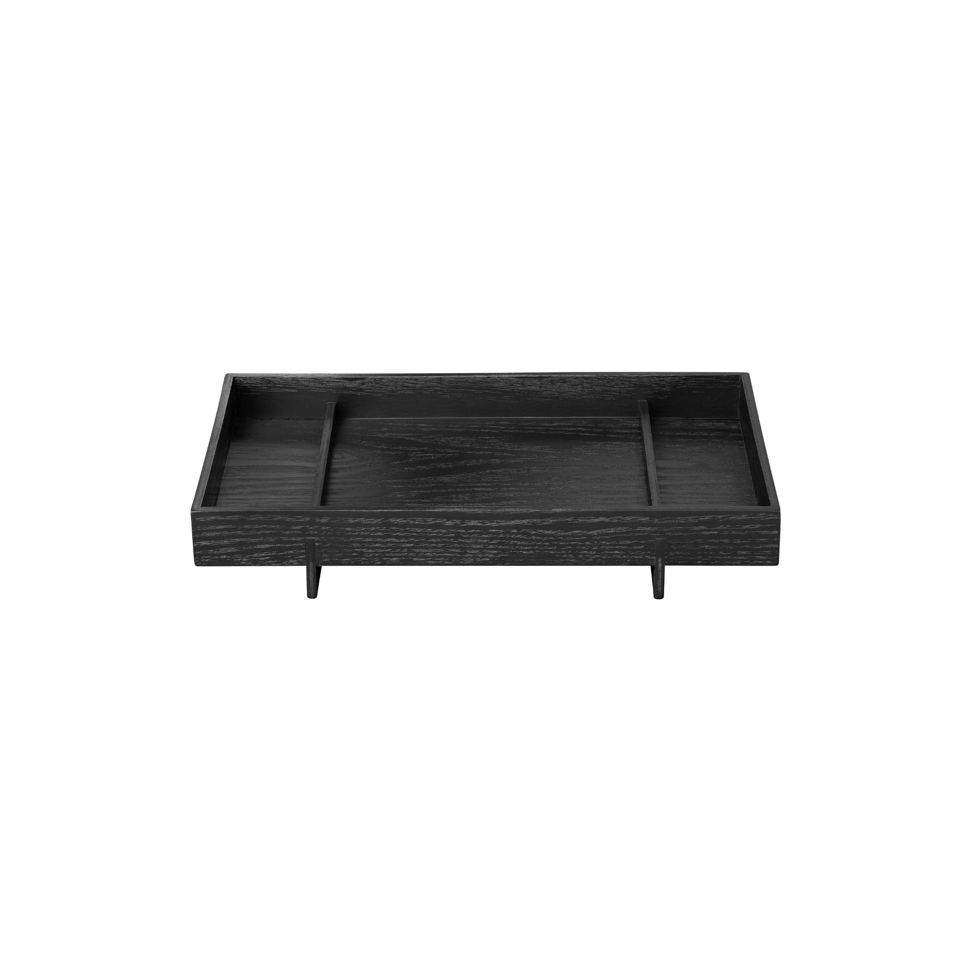 Abento Hardwood Tray, Black, 3.34" H x 19.68" W x 11.81" D