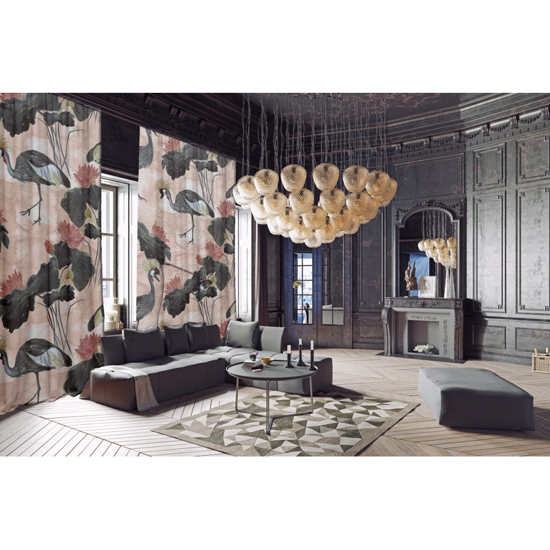 Velvet Blackout Curtain Panel Pair, 148 W x 300 D cm