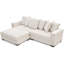 101.6" Upholstered Modular Sectional Sofa Bed Cloud Couch With Deep Seat For Living Room, 2 Seats + 1 Ottoman-1277303831-1279023809