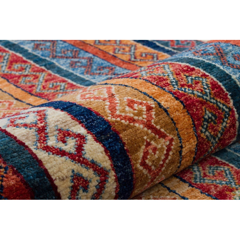 Tapis oriental oriental floral en laine noué à la main bourgogne brun Shirvan