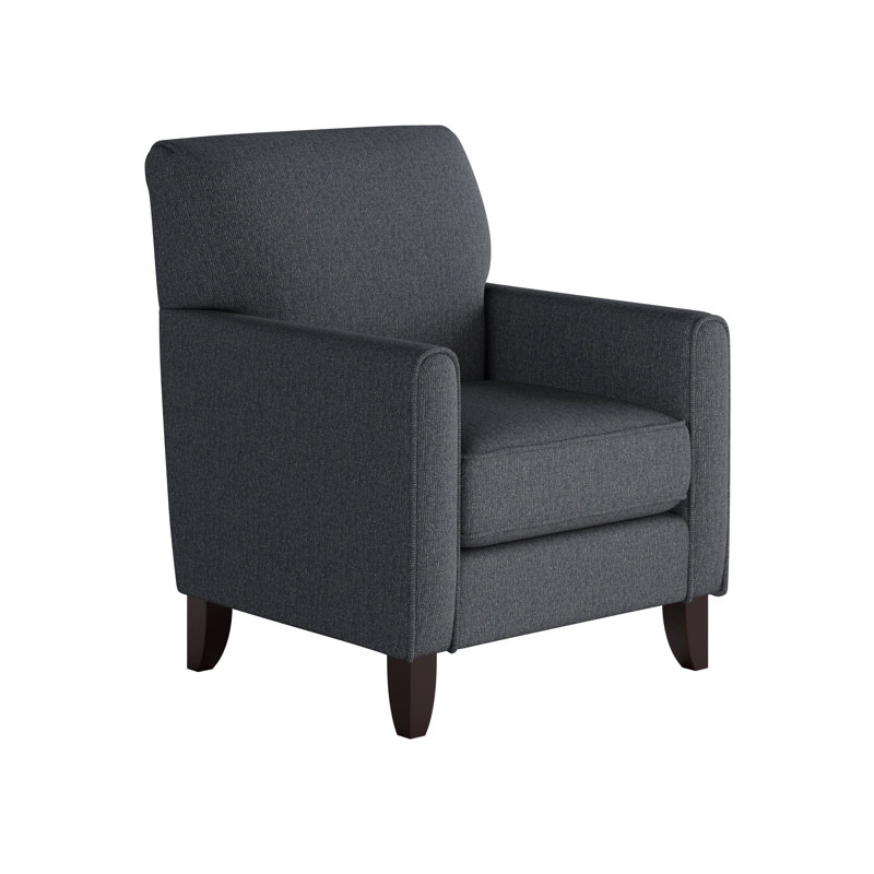 Aravis Upholstered Armchair, Dark Blue Polyester Blend
