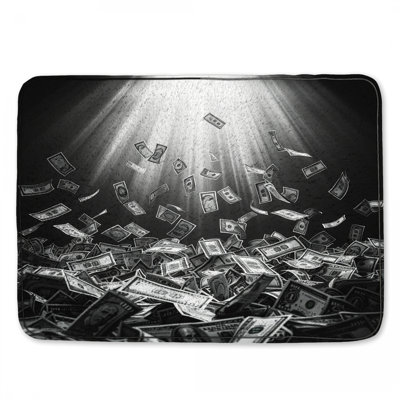 Tapis de bain argent moderne
