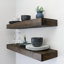 Tablettes flottantes modernes de 3 pouces d'épaisseur pour le mur, tablettes larges pour la cuisine, le salon, la chambre à coucher et la salle de bain, bois de pin naturel, tablette en bois rustique, (ensemble de 2)