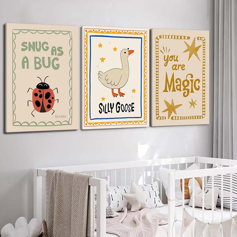 3 Piece Wrapped Canvas Print, 40 cm H x 90 cm W