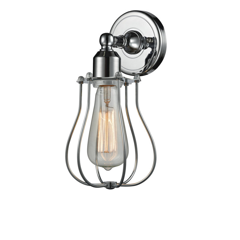 Weller Armed Sconce, Polished Chrome, No Bulb Included