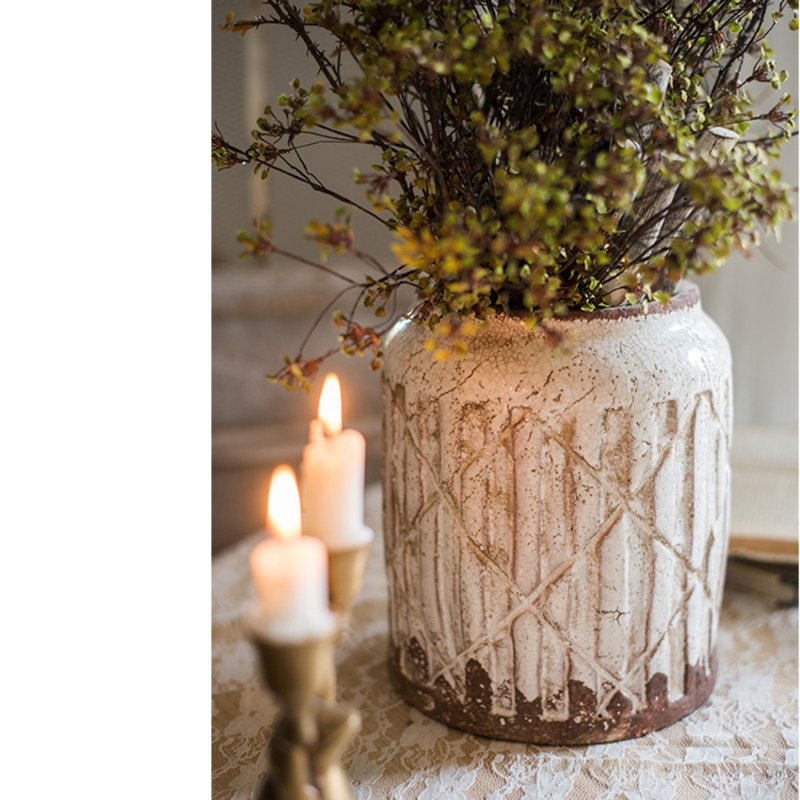 Alery Ceramic Table Vase, 12" H x 6.3" W x 8.07" D