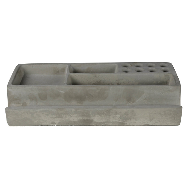 Cement Desk Organizer