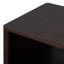 Table basse carrée de style campagnard brun foncé de 30,8 po avec 2 niveaux de rangement et un compartiment de rangement semi-ouvert