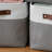 Large Grey & White Fabric Storage Baskets 3-Pack, Linen Closet Organizers, Shelf Storage Bins-611242620-611242616-611242623