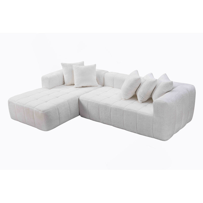 Canapé modulaire 107,9 pouces Cloud, Blanc