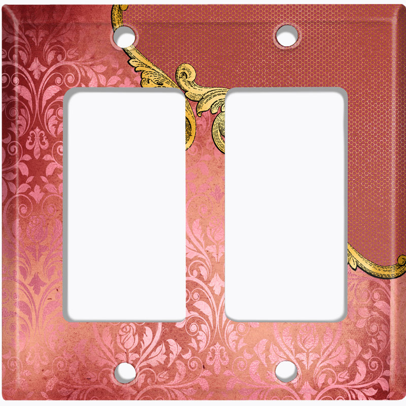 Plaque murale à 2 barreaux damassés